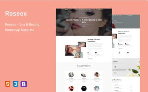 Roseex - Spa & Beauty Bootstrap HTML Website Template