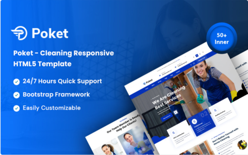 Poket – Cleaner Responsive Website Template