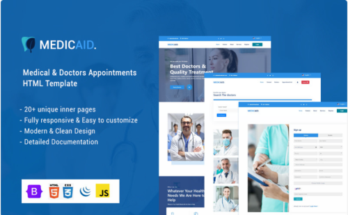 Medicaid - Doctors Appointment & Medical Services HTML Template Website Template