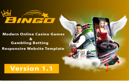 Bingo - Modern Online Casino Games, Gambling Betting Responsive Website Template