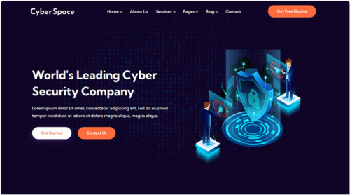 Cyberspace - Cyber Security Services HTML5 Template Website Template