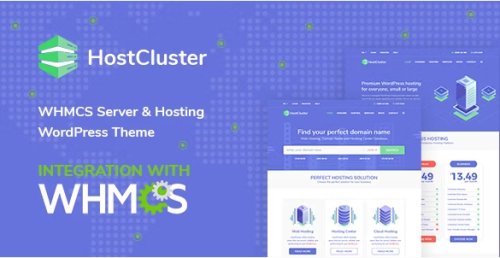 HostCluster – WHMCS Server & Hosting WordPress Theme