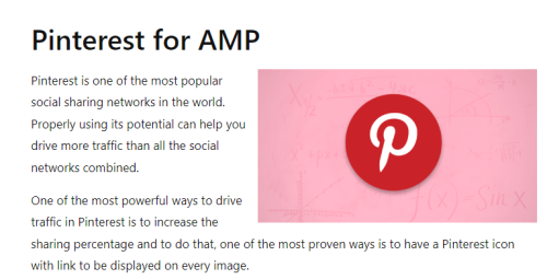 Pinterest for AMP