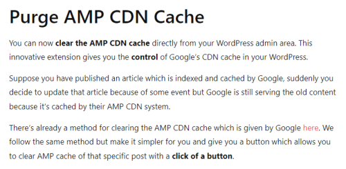 Purge AMP CDN Cache