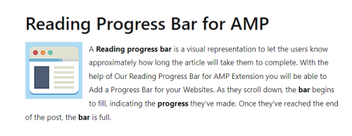 Reading Progress Bar for AMP