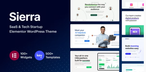 Sierra - SaaS & Tech Startup Elementor WordPress Theme