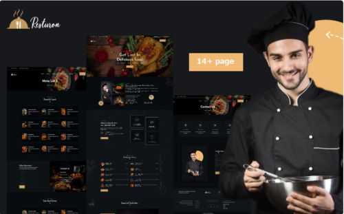 burger, coffee, delivery, drink, food, menu, modern ,order ,organic, pizza ,reservation, responsive ,restaurant, shop ,html, Resturon-Restaurant HTML5 Website Template