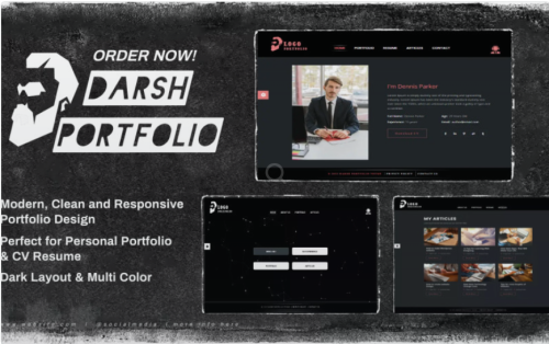 Darsh - Personal Creative Portfolio Template Website Template