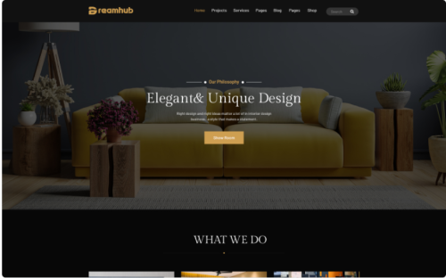 Dreamhub Interior-Design HTML5 Template Website Template