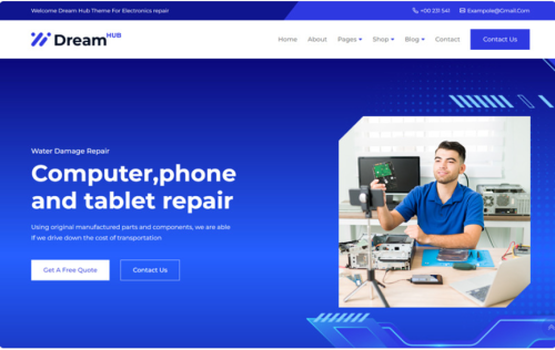 DreamHub Electronics Repair HTML5 Template Website TemplateDreamHub Electronics Repair HTML5 Template Website Template