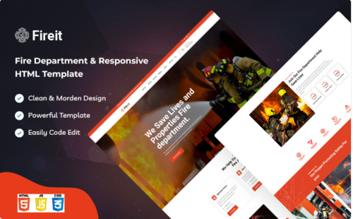 Fireit - Fire Department Website Template