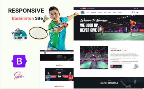 Court Game - Badminton and Racket Sports Website Template