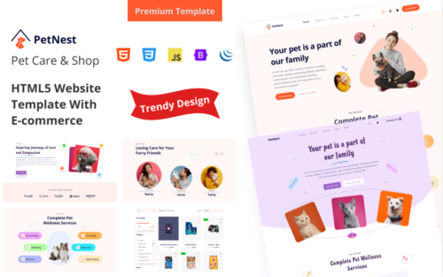 Petnest eCommerce HTML Website Template