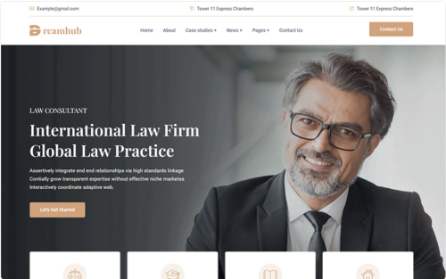 Dreamhub Lawyer and law HTML5 Template Website Template