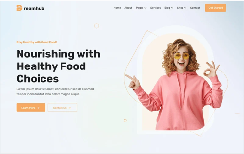 DreamHub Nutrition Health Food Special HTML5 Template