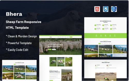 Bhera – Sheep Farm Website Template