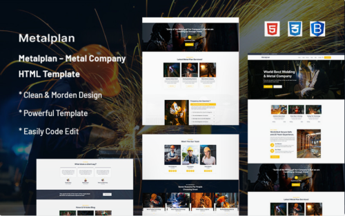 Metalplan – Metal Company Website Template