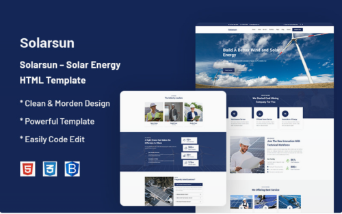 Solarsun – Solar Energy Website Template