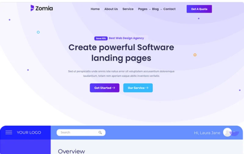 Zomia ERP Software HTML5 Template Website Template