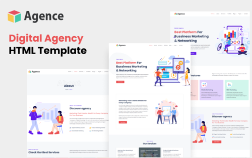 Agence - Digital Agency BootStrap 5 Html Template Website Template