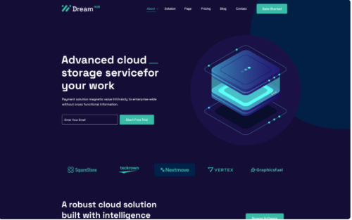 DreamHub-Cloud-Solution HTML5 Template Website Template