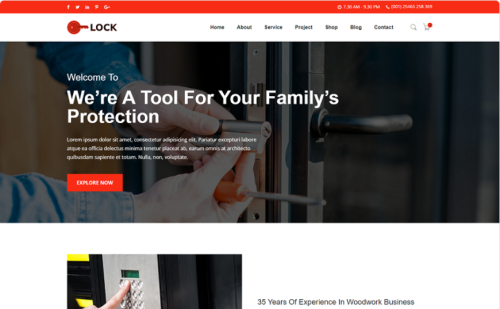 Locksmith & Security Systems Html Template Website Template