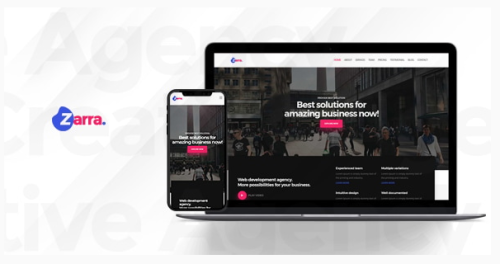 Zarra - One Page Creative Agency HTML Template