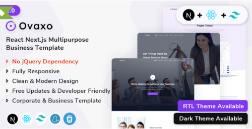 Ovaxo - React Nextjs Business Template