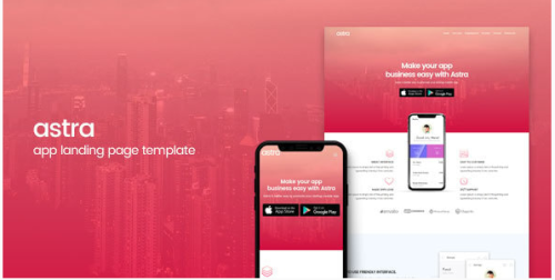 Astra | App Landing Page Template
