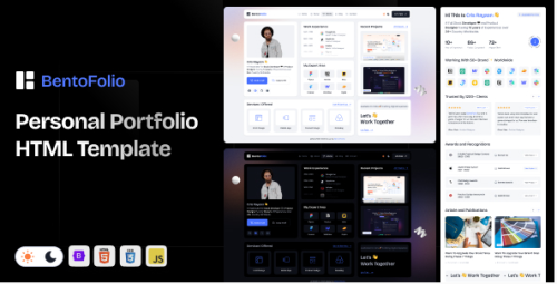 Bentofolio - Personal Portfolio HTML Template