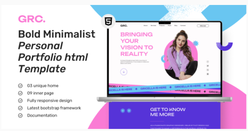 Grace - Creative Personal Portfolio Website HTML Template