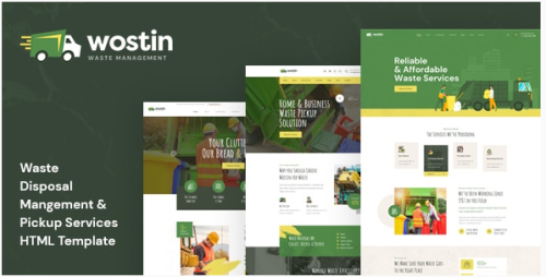 Wostin - Waste Pickup Services HTML Template
