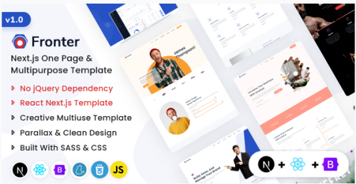 Fronter - Next.js Multipurpose Landing Template