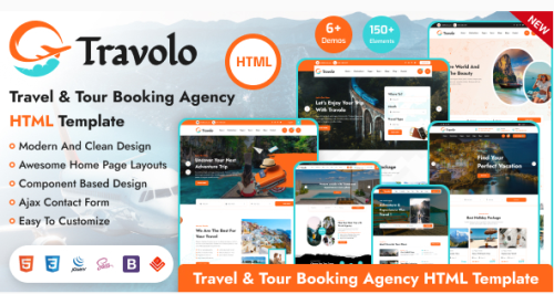 Travolo - Travel Agency & Tour Booking HTML Template