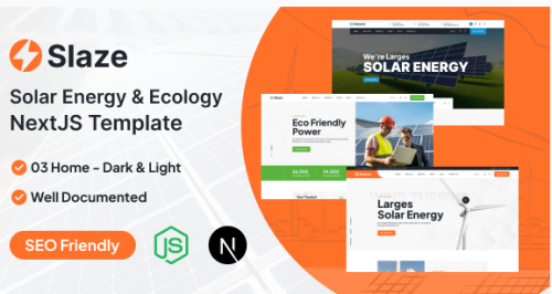 Slaze - Solar Energy & Ecology NextJS Template