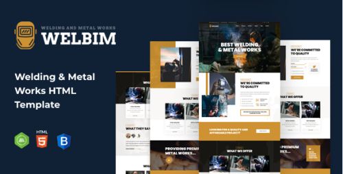 Welbim - Welding Services HTML Template