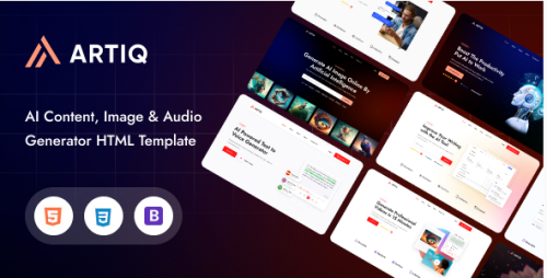 Artiq - AI Generator HTML Template