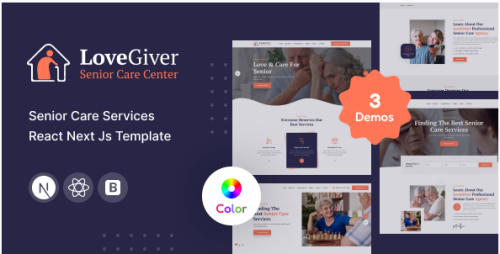 Lovegiver - Senior Care React Next Js Template