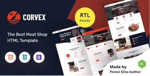 Corvex - Butcher & Meat Shop HTML Template