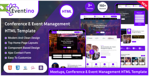 Eventino - Event, Meetup & Conference HTML Template