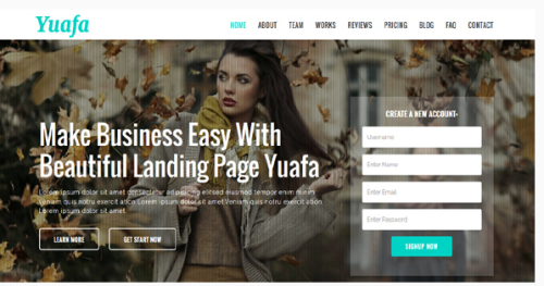 Yuafa - Easy Startup Landing Page
