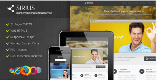 Sirius - Modern Minimalist Responsive 2