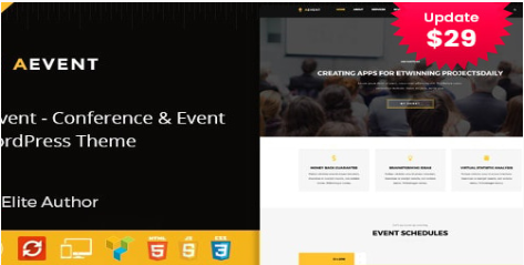 Aevent - Conference & Event WordPress Theme 2.6