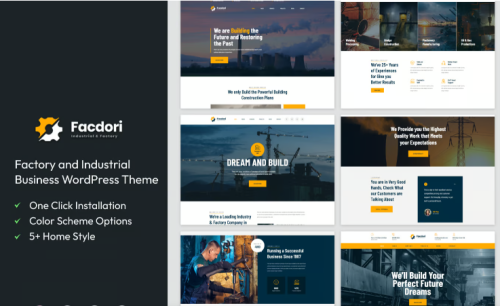 Facdori - Factory & Industrial WordPress Theme 2.8