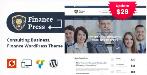 Finance Press - Consulting Business WordPress Theme 2.2