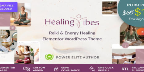 Healing Vibes - Reiki Meditation WordPress Theme 1.0.1