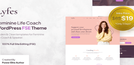 Lyfes – Feminine Life Coach & Speaker WP Theme  1.0