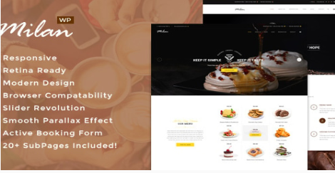 Milan : Restaurant WordPress theme 2.4