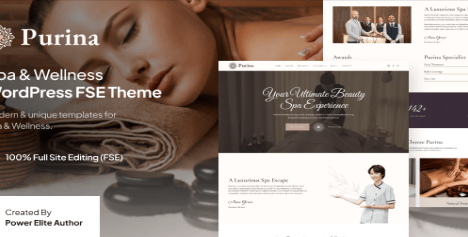 Purina – Spa & Wellness FSE WordPress Theme  1.0