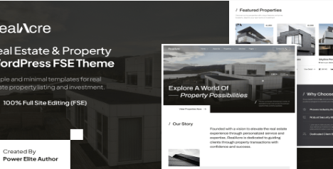 RealAcre – Real Estate & Property WordPress Theme  1.0